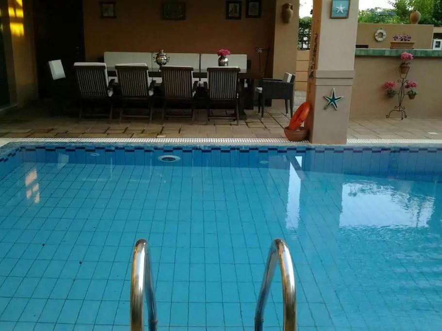 4-Seasons Pool Villa Near Meteora Trikala  Bagian luar foto