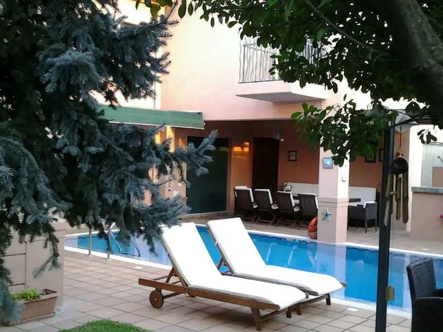4-Seasons Pool Villa Near Meteora Trikala  Bagian luar foto