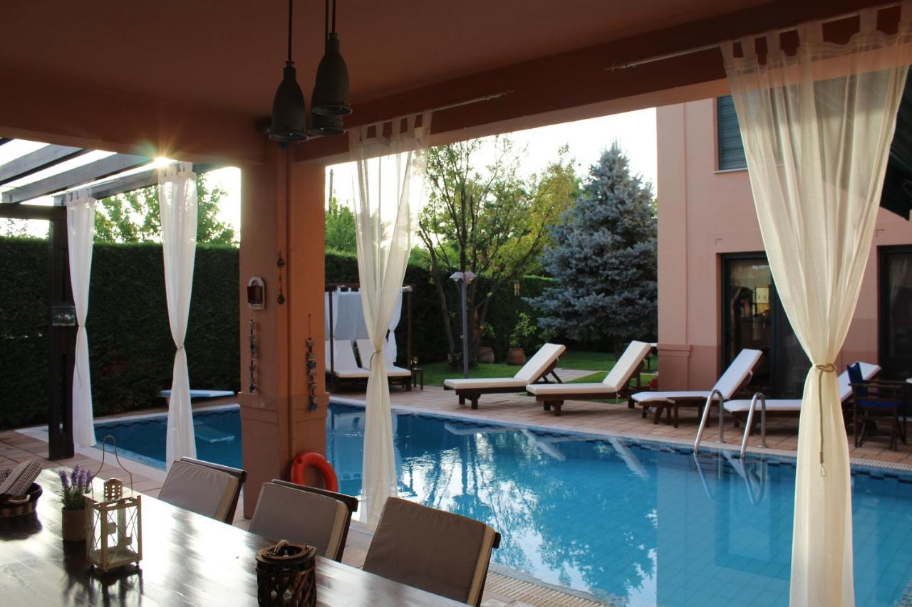 4-Seasons Pool Villa Near Meteora Trikala  Bagian luar foto